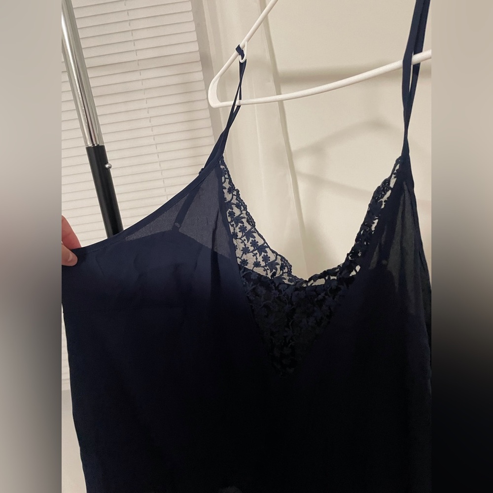 Dark blue top